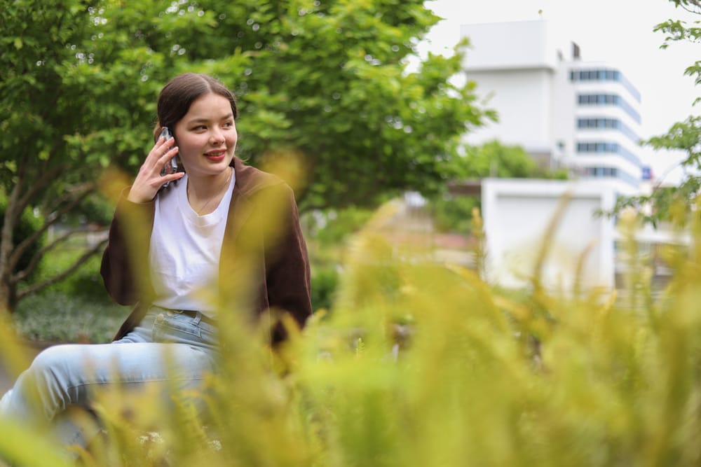 Young girl on the phone post image