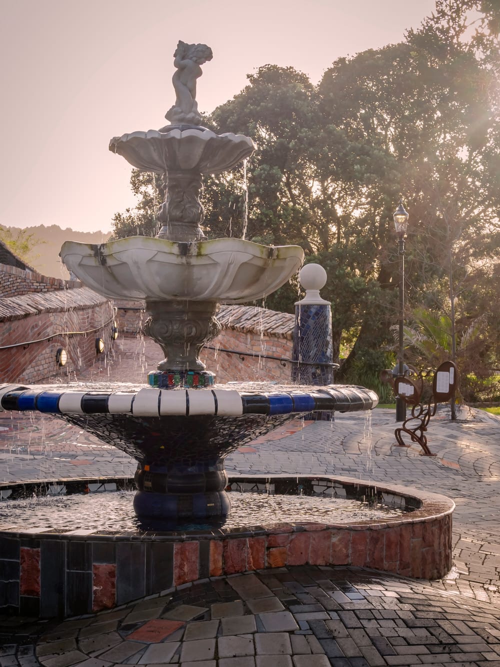 Hundertwasser art centre fountain post image