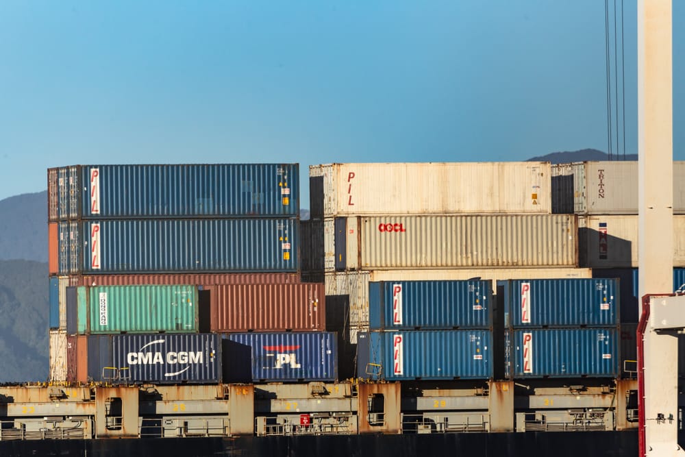 Stacked shipping containers post image