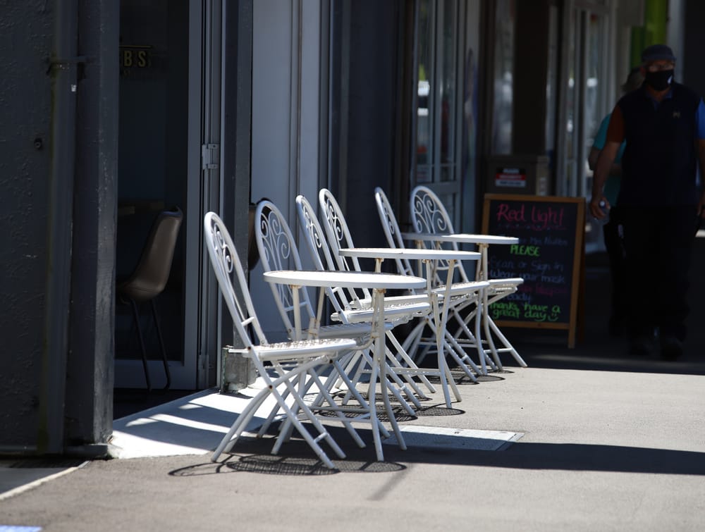 Chairs and tables on the sidewalk post image