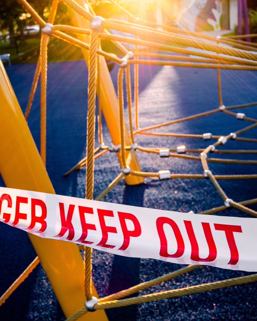 Covid Lockdown Warning Tape Playground post image