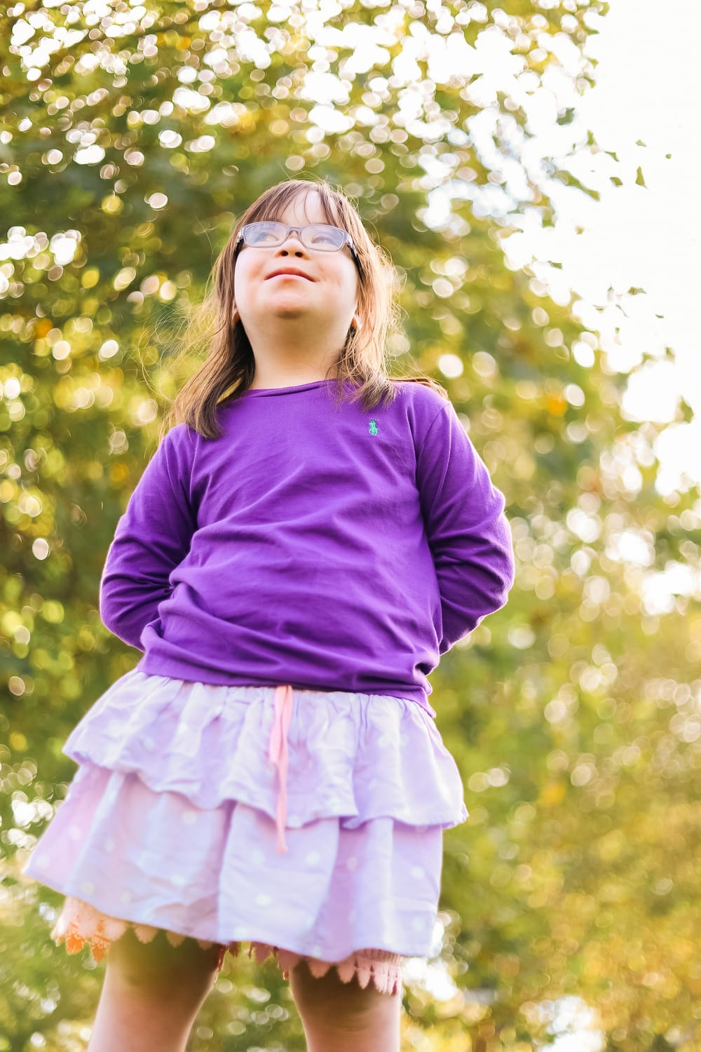 Girl in a purple long-sleeve shirt post image