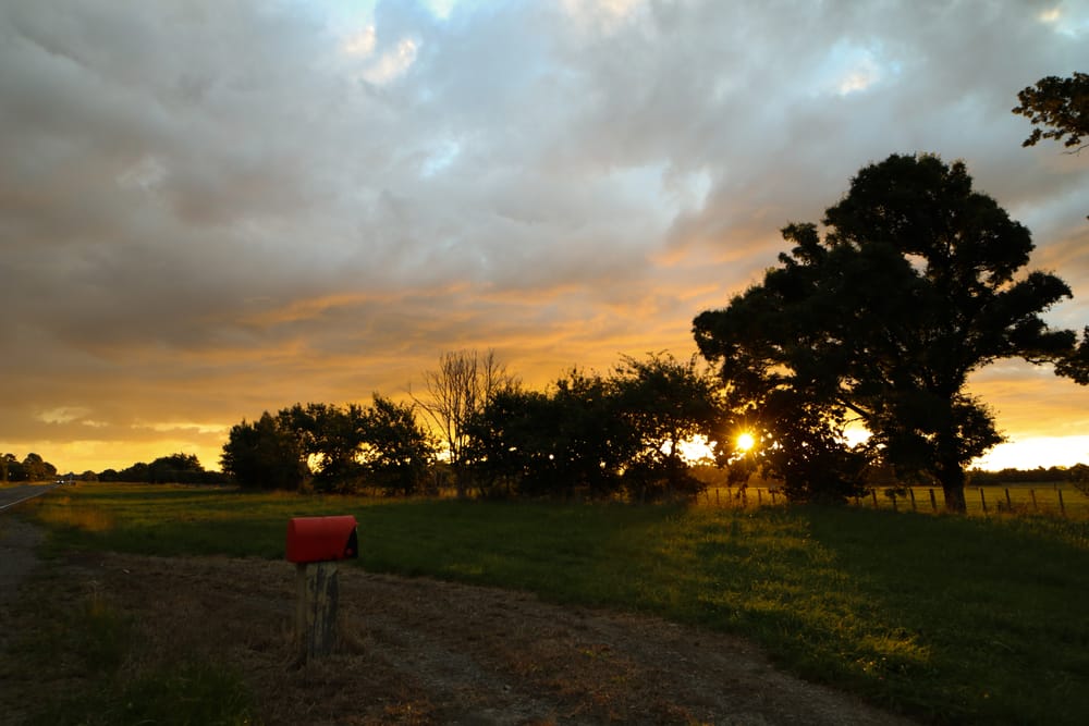 Red Mailbox & Sunset Roadside post image