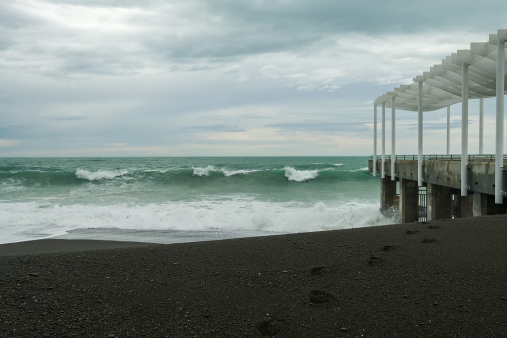 Napier beach outfall and waves post image