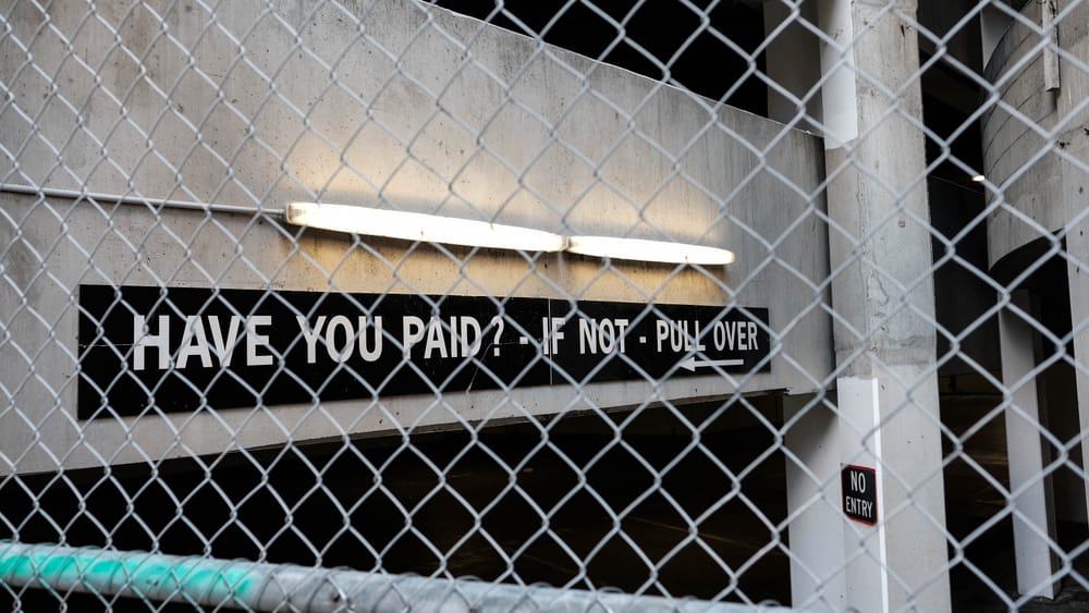 Parking garage signage post image