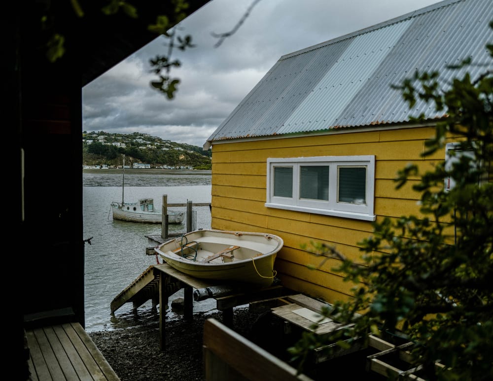 Yellow waterfront house post image