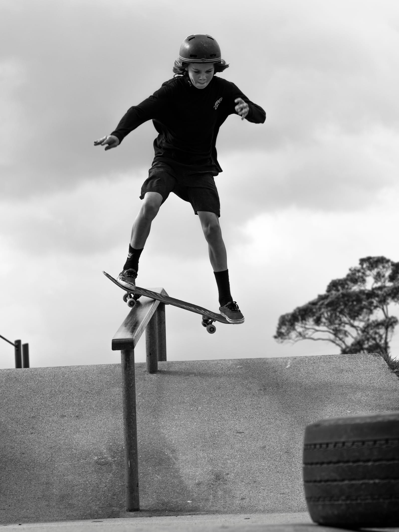 Boy on a skateboard