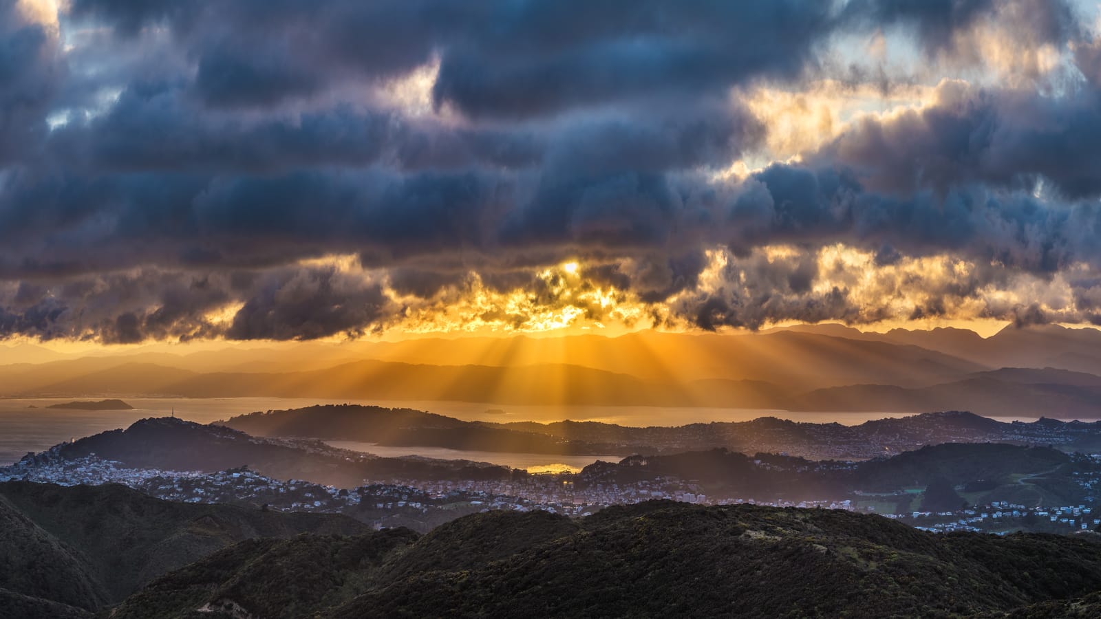 Hawkins Hill sunrise, Wellington