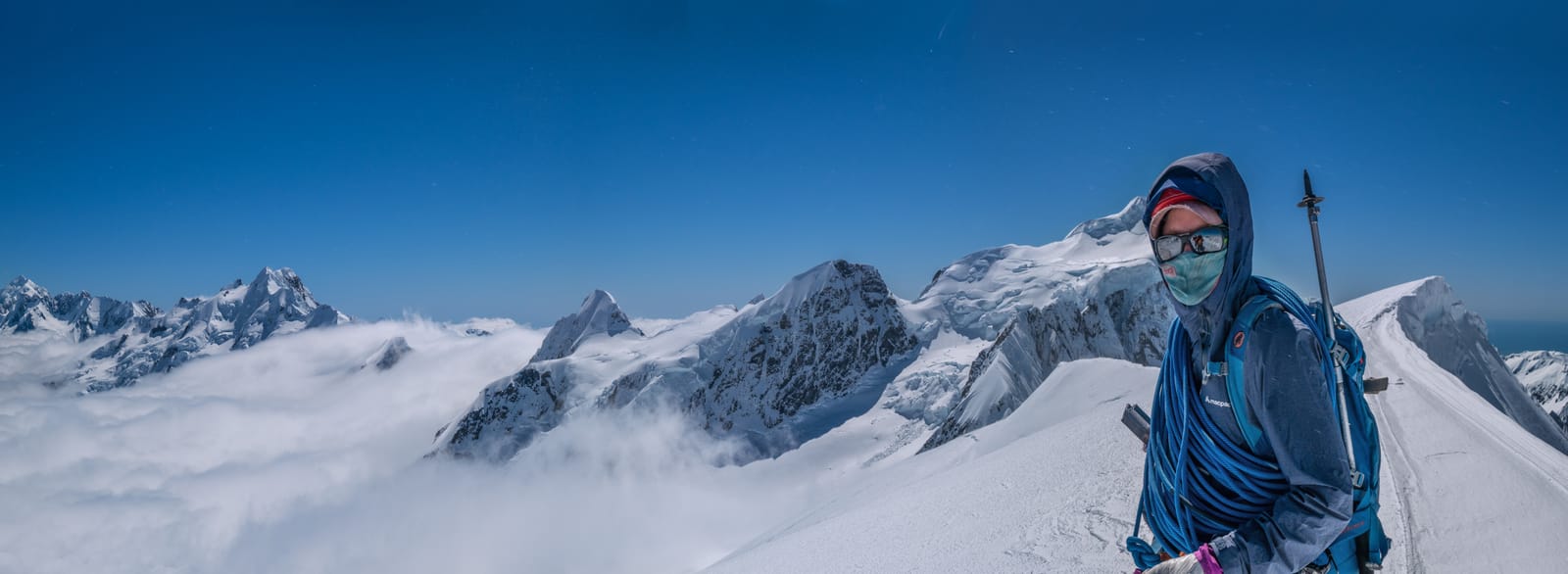 Traverse of Hochstetter Dome, Tasman Glacier