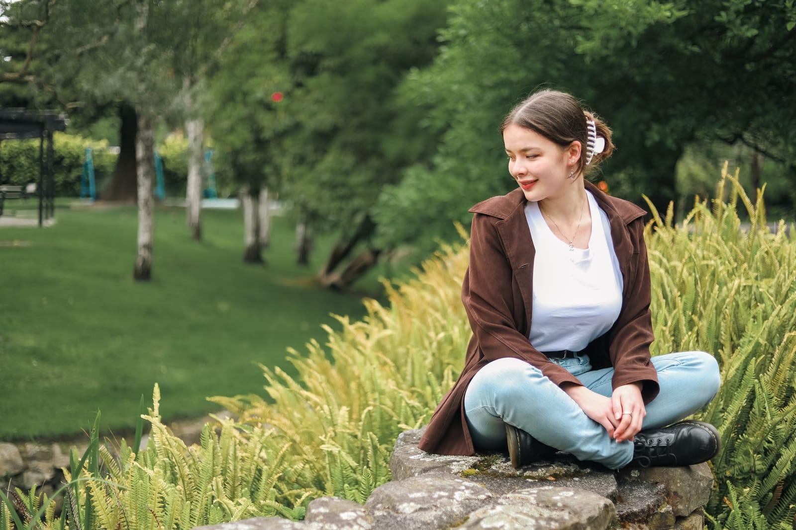 Girl looking down