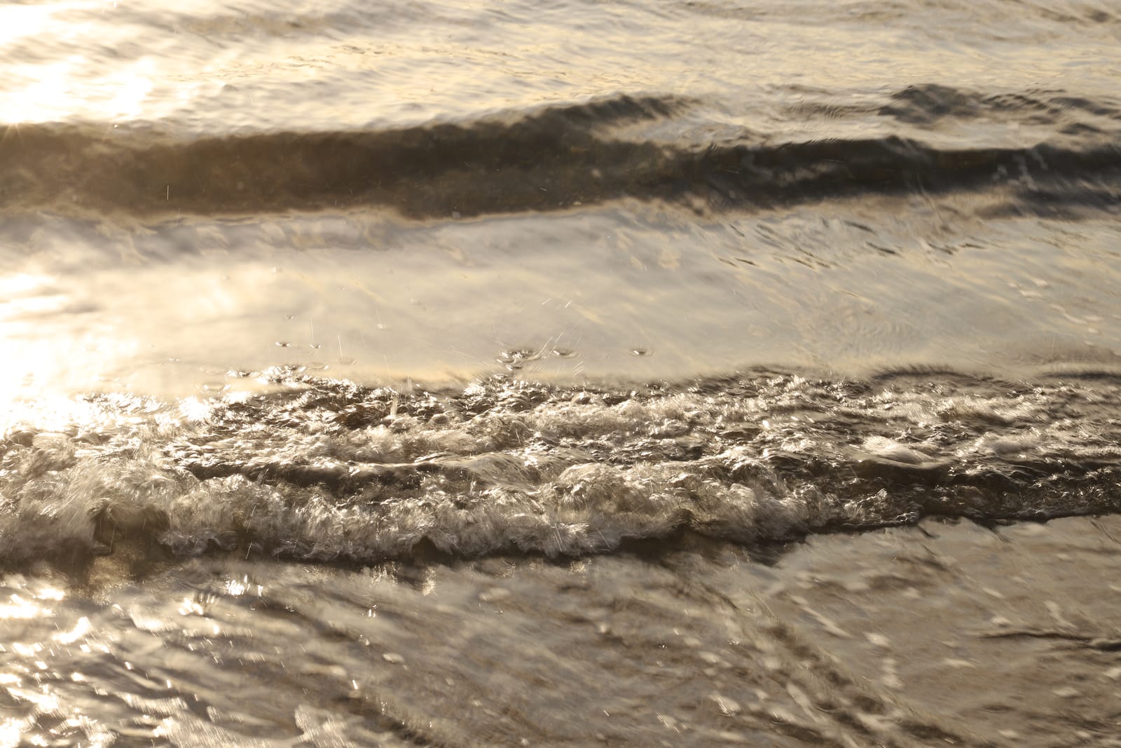 Waves at sunset