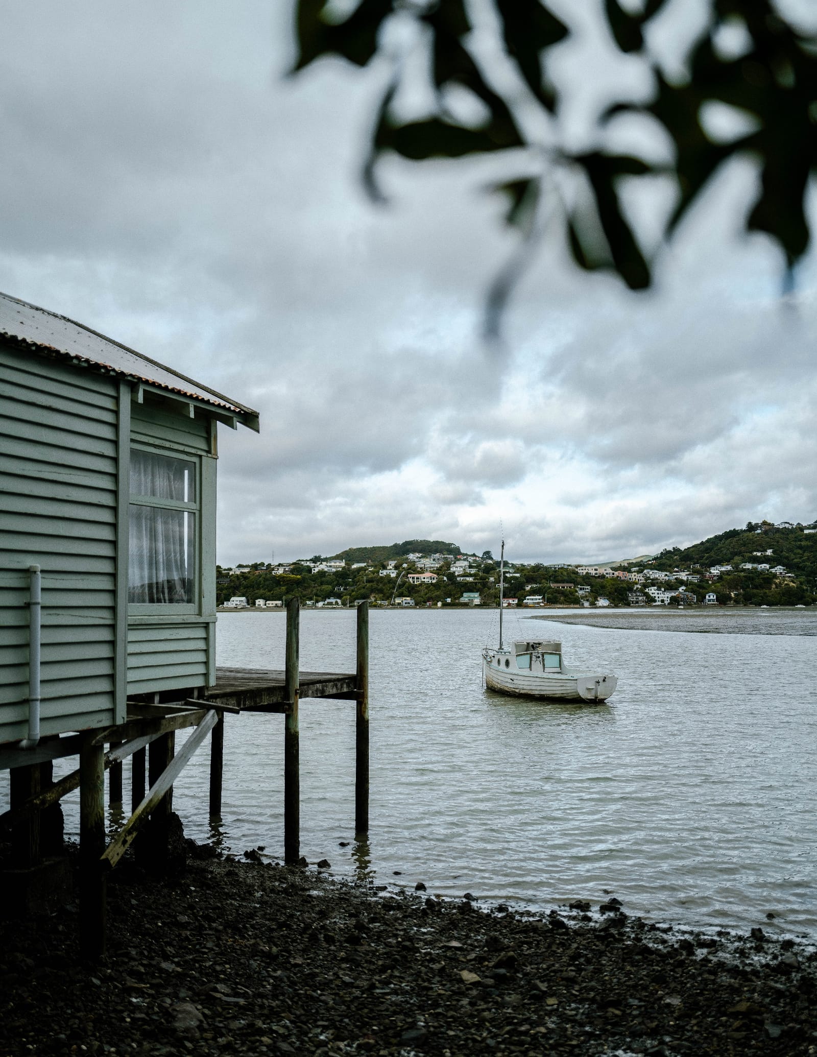 Coastal cabin and boat