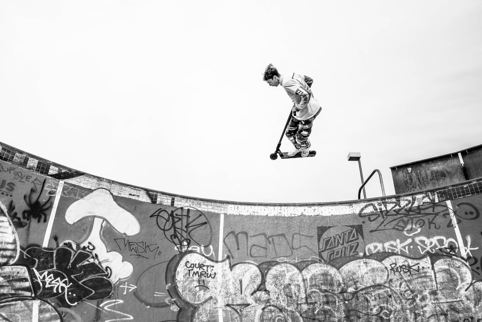 Scooter aerial trick