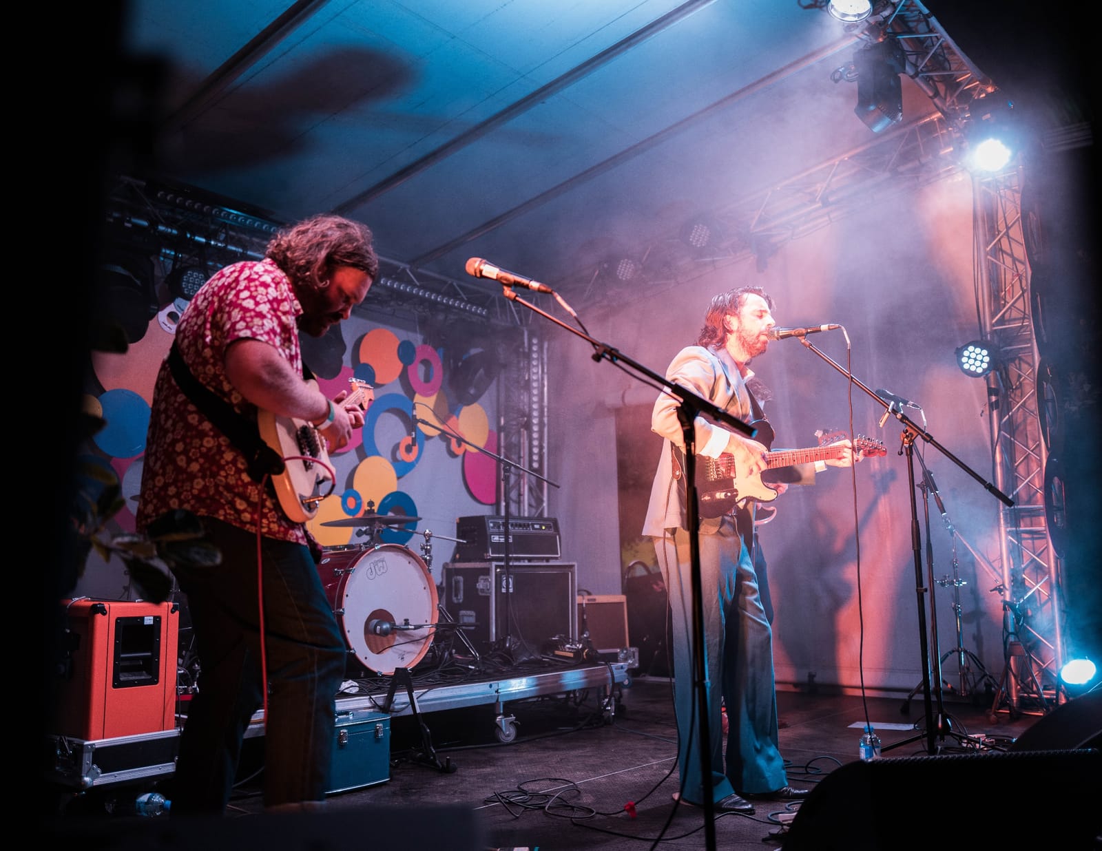 Two guitarists on stage