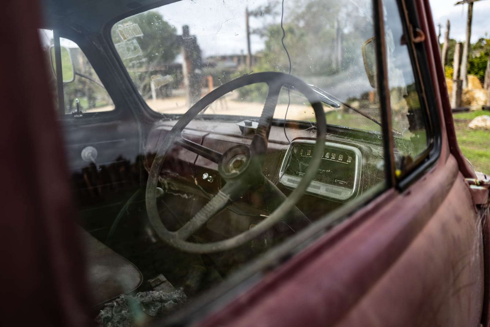 Vintage truck interior