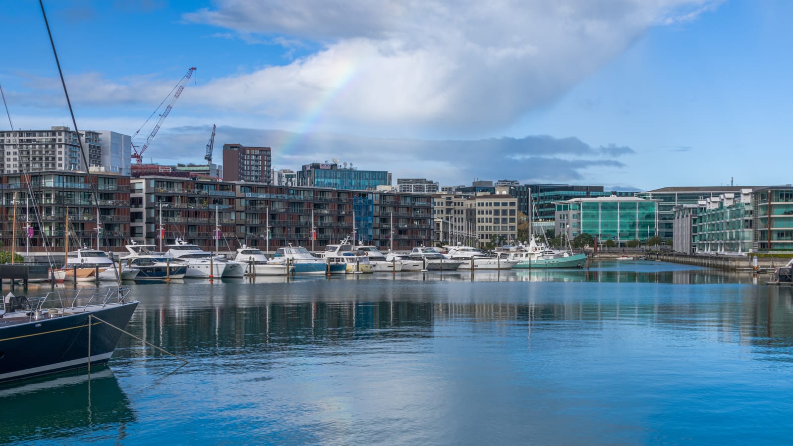 Yachts and buildings Viaduct Basin