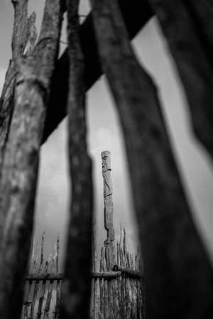 Black and white pouwhenua composition at Ōtātara Pā post feature image